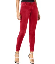 I.N.C Womens Velvet Casual Leggings, red, 4