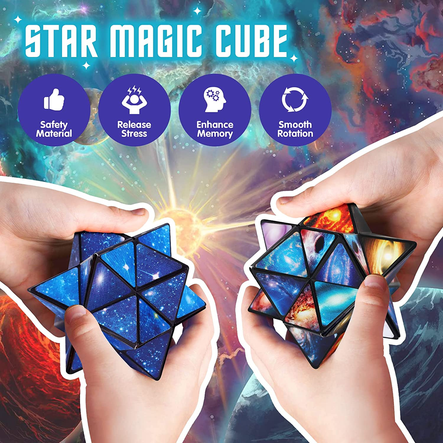 Cube Transformant Ciel Étoilé 2 en 1 Cube Magique Infini Anti-Stress - 3