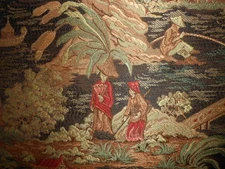 Kravet fabric pillow HYKIRA in SIENNA BROWN Chinoiserie design custom new ONE