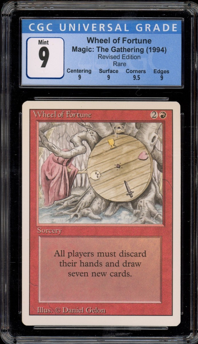 MTG (英)Wheel of Fortune (Revised版) PSA9 Magic The Gathering MTG Wheel of Fortune Revised Rare CGC 9 Mint