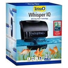 Tetra Whisper IQ Power Filter, 45 Gal, 215 GPH, Stay Clean Technology