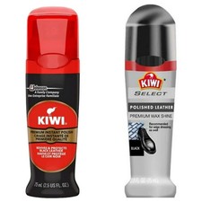 Kiwi Premium Instant Shoe Polish Bundle Black  Select Black 2.5oz Leather Care
