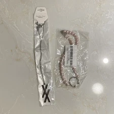 NEW Machine Gun Kelly MGK Pink Pearl Piercing Choker and XX Silver Necklace