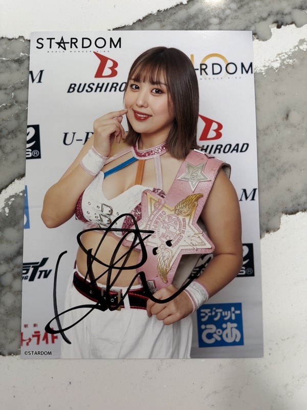 2021 STARDOM Himeka Arita Autographed Portrait NJPW WWE AEW Marigold NXT