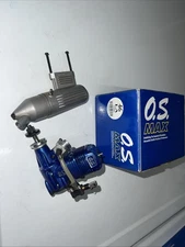 OS Max 46 LA Blue Cl RC Airplane Gas Engine w/E3030 Muffler