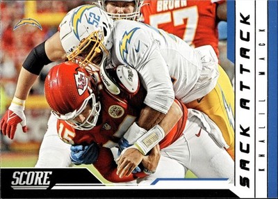 2023 Panini Score Khalil Mack #14 Sack Attack Los Angeles Chargers