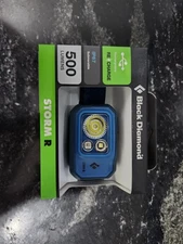 Black Diamond Storm R 500 Lumens Headlamp  Azul Blue Brand New