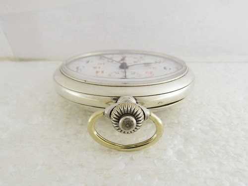 Leonidas Chronograph Wehrmacht WWII Vintage 1939-1945 Swiss Silver Men Watch - Picture 15 of 24
