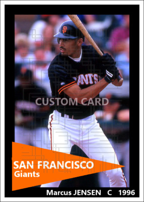 Marcus Jensen - 1996 San Francisco Giants - 2.5 x 3.5 custom card (blank back)