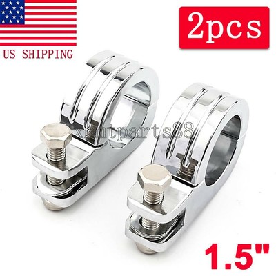 1-1/2" 38mm Chrome Highway Engine Guard Foot Pegs Mount For Harley Touring US 1-1/2" 38mm Chrome Highway Engine Guard Foot Pegs Mount For Harley Touring US