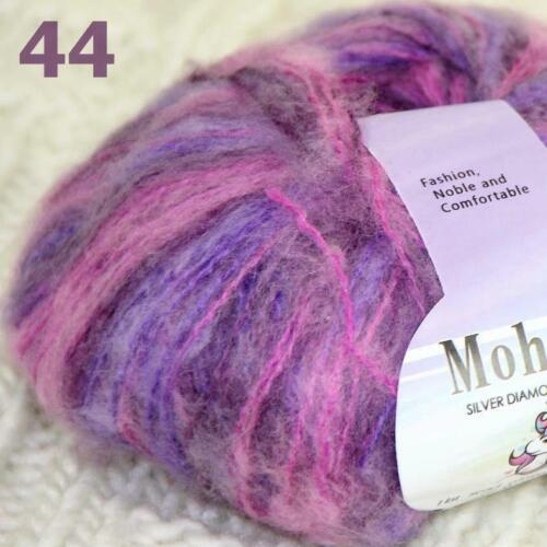 Sale New 3BallsX25g Warm Mohair Sweater Wrap Shawl Hand Knit Crochet Yarn 44 - Picture 7 of 7
