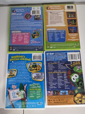 Veggie Tales Jonah, Josh and the Big Wall, Esther, and Silly Song