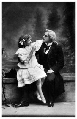 Fred D Daviss and Flossie Hale Daviss actors c1890-1919 Mr Fred D - Old Photo