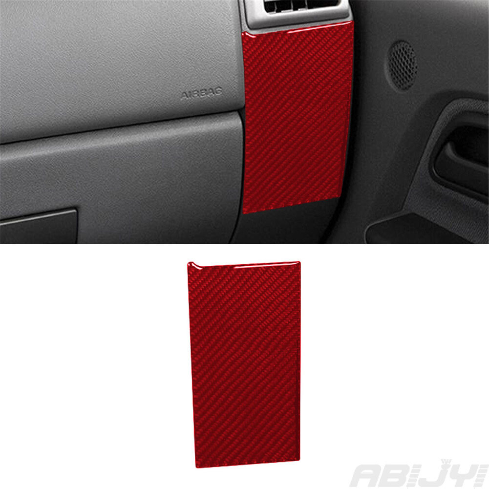 For Colorado/Canyon Red Carbon Fiber Interior Right Of Glove Box Cover Trim