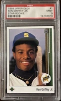 1989 Upper Deck KEN GRIFFEY JR ROOKIE PSA 9 MINT