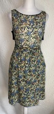 Zara Basic Women flowers floral COLORFUL Casual sheer cut out Dress SIZE XS
