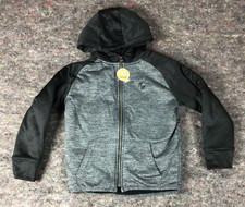 Children's Place Sport Thermal Fabric Boys Jacket Coat XL Size 14 Black Grey
