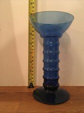 Vase/Kerzenhalter aus kobaltblauem Glas