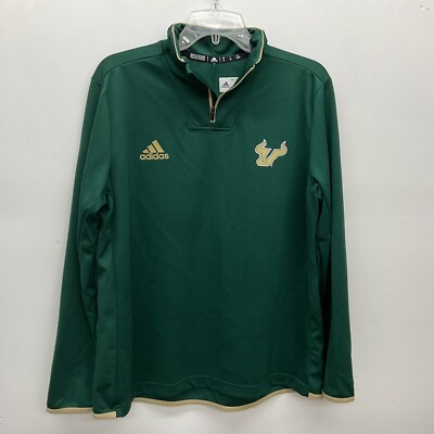 USF BULLS Women s Size XL Adidas  1/4 Zip Long Sleeve Climalite