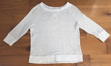 Justice SILVER SPARKLE SWEATER Girls 12 Dressy Gems Lightweight 3/4 Sleeve Top