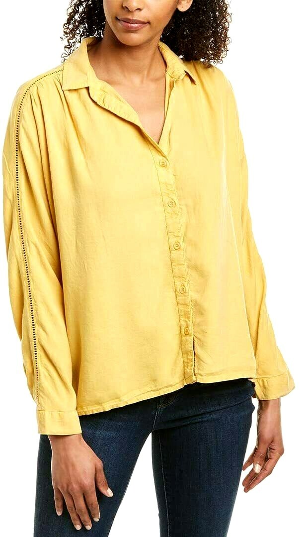 NEW CLOTH & STONE SzXS LONG SLEEVE BUTTON DOWN SHIRT YELLOW | eBay