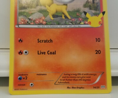 Pokemon Card * FENNEKIN 14/25 * McDonalds 25th Anniversary 2021 Promo Cards  | eBay