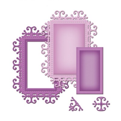 Stanzschablone Rahmen, D-Lites, Spellbinders Shapeabilities S2