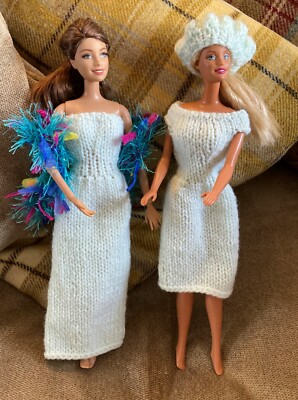 Barbie Puppe handgestrickte Kleidung. - Sindy Mode Puppenkleid Set B
