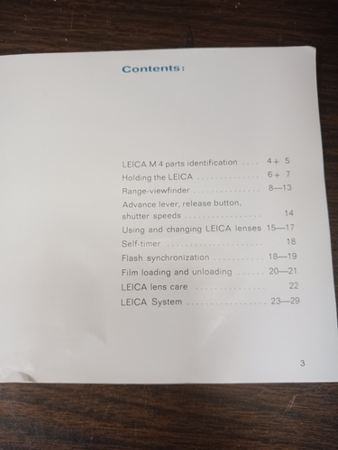 Vintage Leica M4 Original Manual - NOT A REPRINT *EXC - Bild 3 von 7