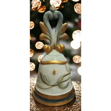 Bells Fitz and Floyd Classics 2006 Clairmont  Bell 5.75in Blue Sage Gold