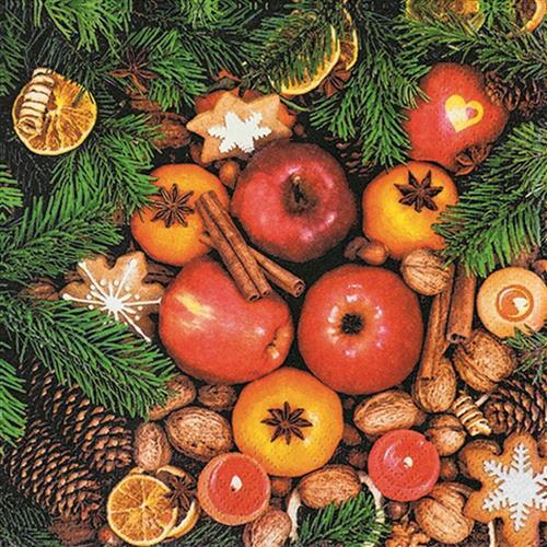 20 Servietten Christmas Variety Weihnachten GewüRze Orangen Tischdeko 33X33Cm-image