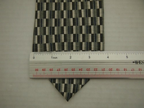 Stafford Mens Necktie Tie Blue Green Geometric 58" - Picture 4 of 4