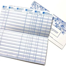 Checks Unlimited Transaction Register Book for Checkbook Records Balance New