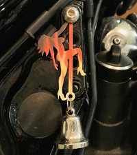 Flame Stripper Bell Hanger / Mount for Motorcycle Harley Bolt & Ring Included