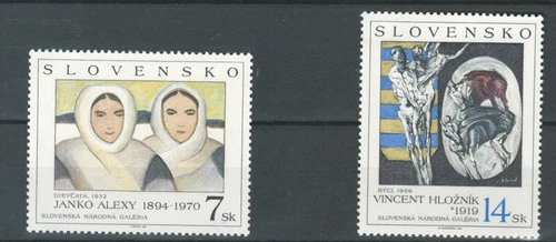 SLOVAKIA Europe ARTS  Paintings Commemorative  MNH MODERN STAMP LOT (CZESKO 807)