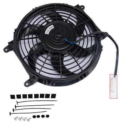 9 Inch 10 Blades Electric Radiator Cooling Fan 90W Push Pull Mount Kit Universal