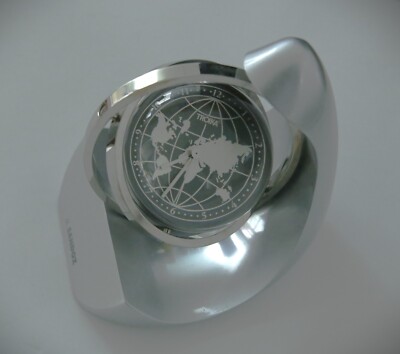 Troika Cosmos CLK04/MA Prism Table Clock with Three Axis and Picture Frame