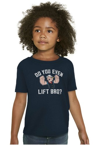 Do You Even Lift Gym Workout Popeye Funny Youth Crewneck T Shirts Boy or Girl - Picture 5 of 7