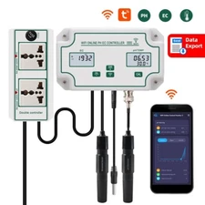 Water Quality Tester Controller PH Meter Conductivity Temp Aquarium Cultivation