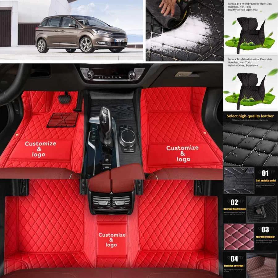 For Ford Transit/Transit Connect Car Floor Mats All Weather Waterproof Carpets Foto 2 de 4