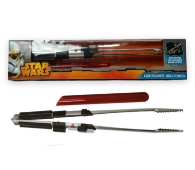 Star Wars Lightsaber BBQ Tongs Sound Effects Darth Vader Clones Disney Red 22 