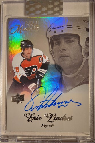 Eric Lindros #M-EL 2020 Upper Deck Clear Cut NHL Memoirs Autographs card