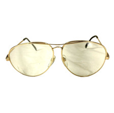 Luxottica Vintage Aviator Frames Gold Metal Oversize Pilot Retro Eyeglasses 80s