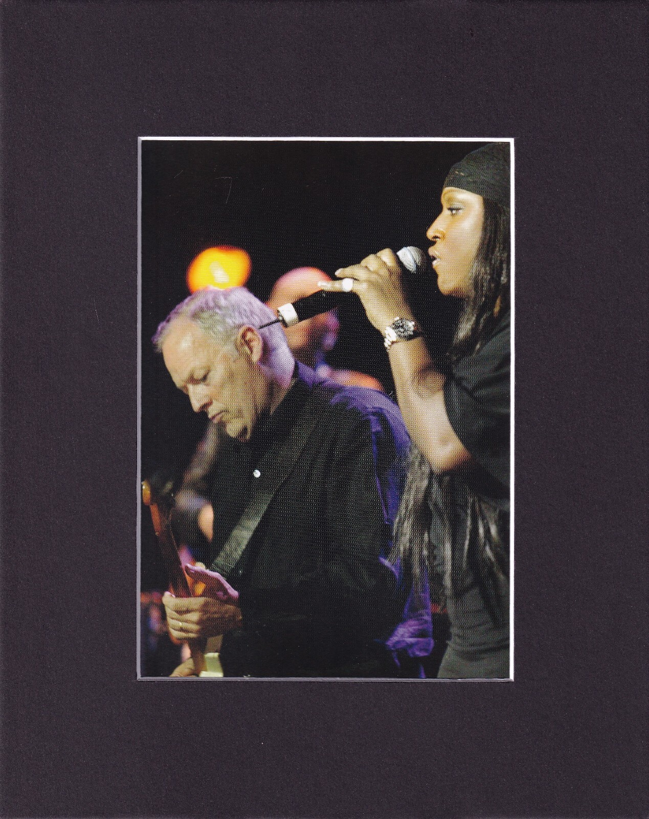 8X10" Matted Print Art Picture Pink Floyd David Gilmour, Mica Paris