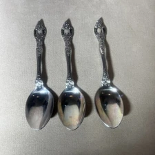 3 International Decorator Stainless Flatware Japan Serving Spoons