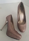 CANDIES Gold Metallic Platform HEELS Sz 10 5" NEW Party Shoes — photo 2