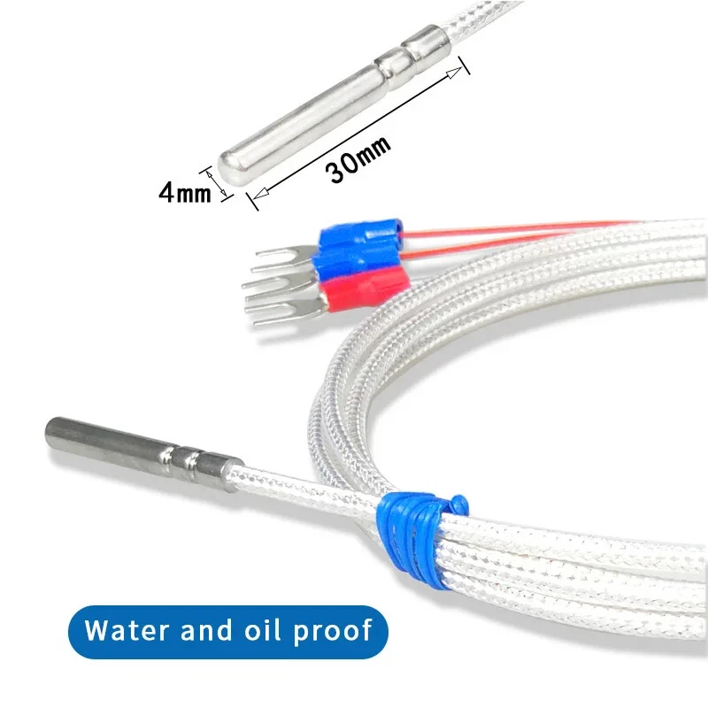 Stainless Steel PT100 Temperature Sensor Thermocouple with 0.5/1/2/3/4~10M Cable - Image 2 of 4