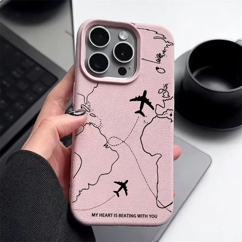 Phone Case For iPhone 16 15 Pro Max 14 13 12 11 Plane Silicone TPU Soft Cover
