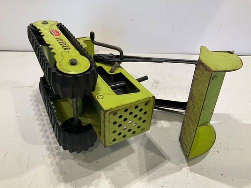 Vintage 12” 1970's Tonka Pressed Steel Bulldozer Loader lime green - Picture 11 of 13