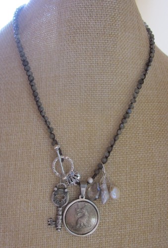 Love this Mythical Medieval Dog Pendant Labradorite Heals Necklace Renaissance - Picture 3 of 10